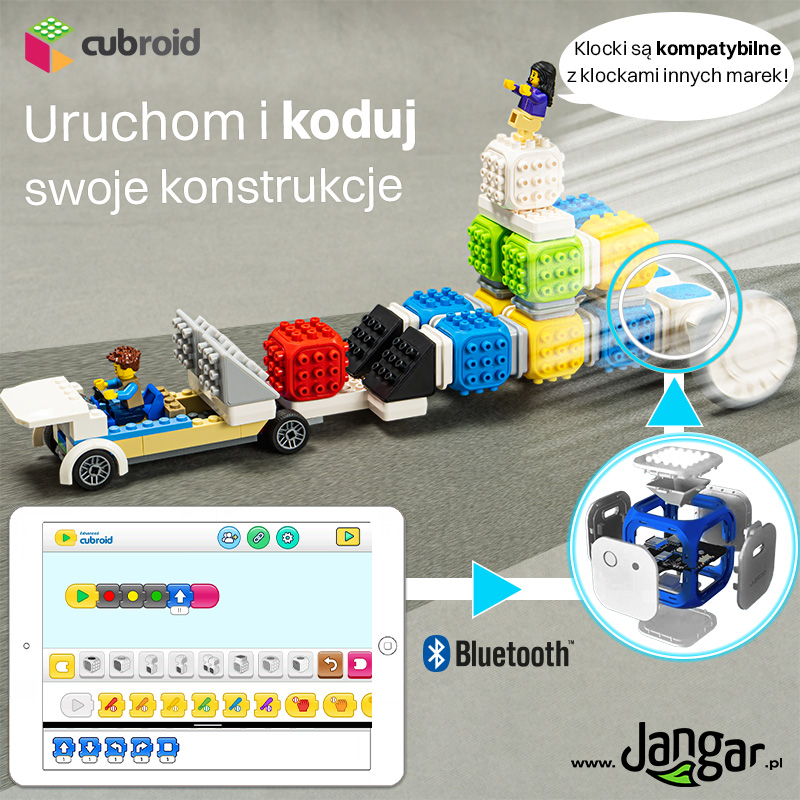 CUBROID Premium - Bezprzewodowe klocki do kodowania i konstruowania robotów - Jangar.pl